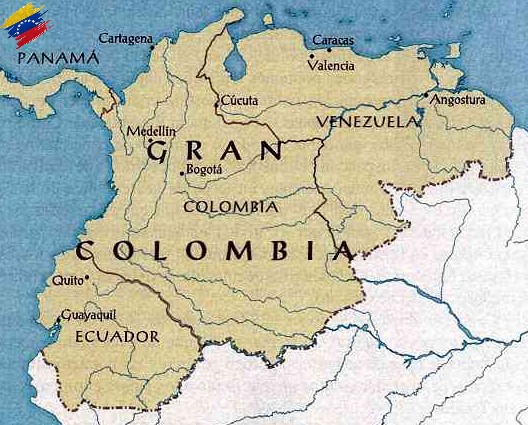 Mapa de la Gran Colombia