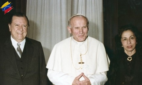 Rafael Caldera y Juan Pablo II